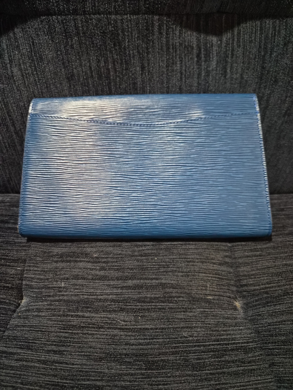 Louis Vuitton Epi Pochette Art Deco Clutch Bag Toledo Blue Vintage Envelope - Picture 3 of 13